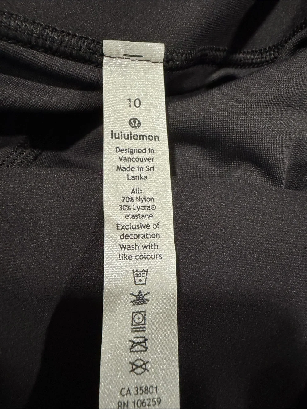 NWT LULULEMON ZONED IN TIGHT athletica Black High-Waist Leggings